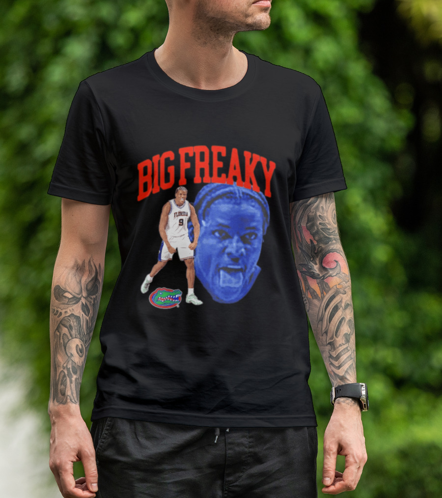 Florida Gators Rueben Chinyelu Big Freaky NBA Player Action T-Shirt