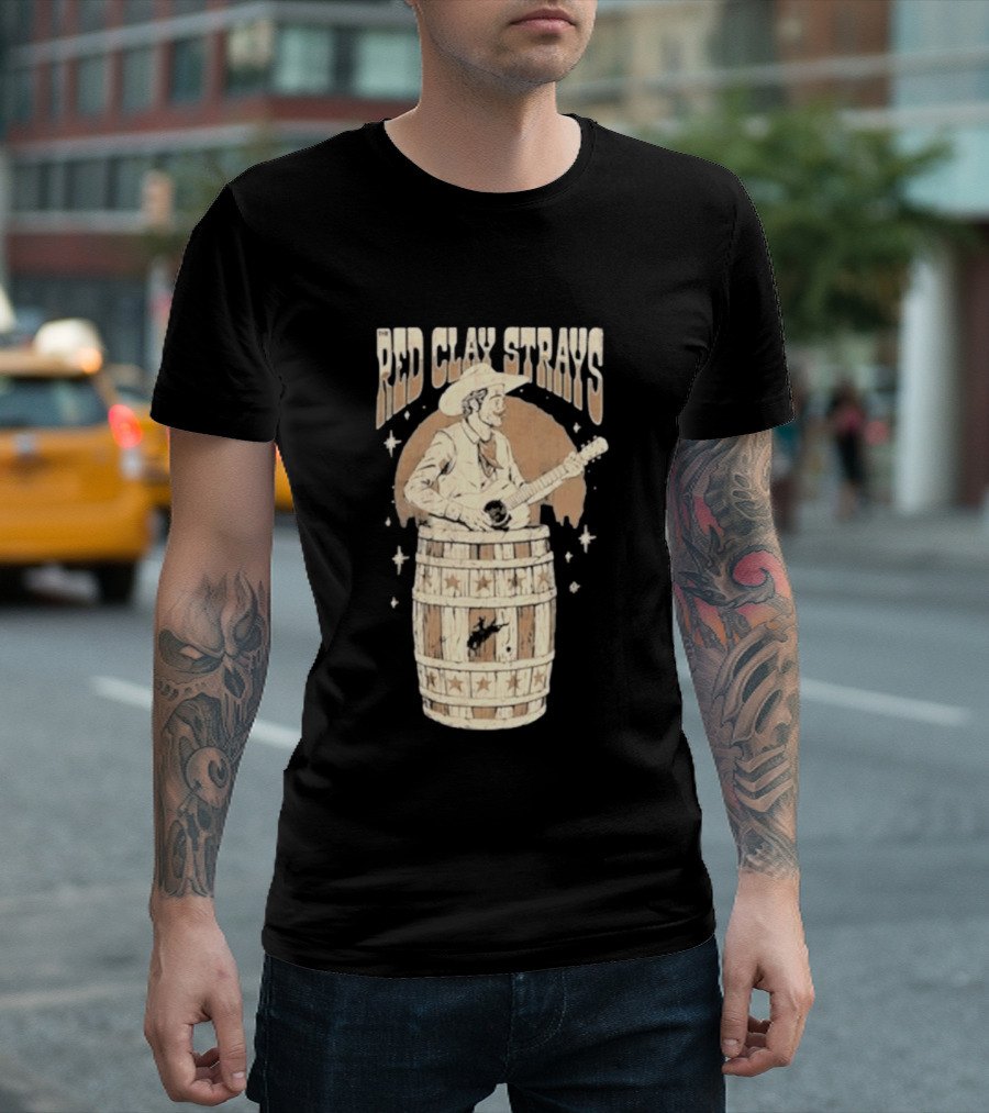 Red Clay Strays Cowboy Musician With Guitar T-Shirt