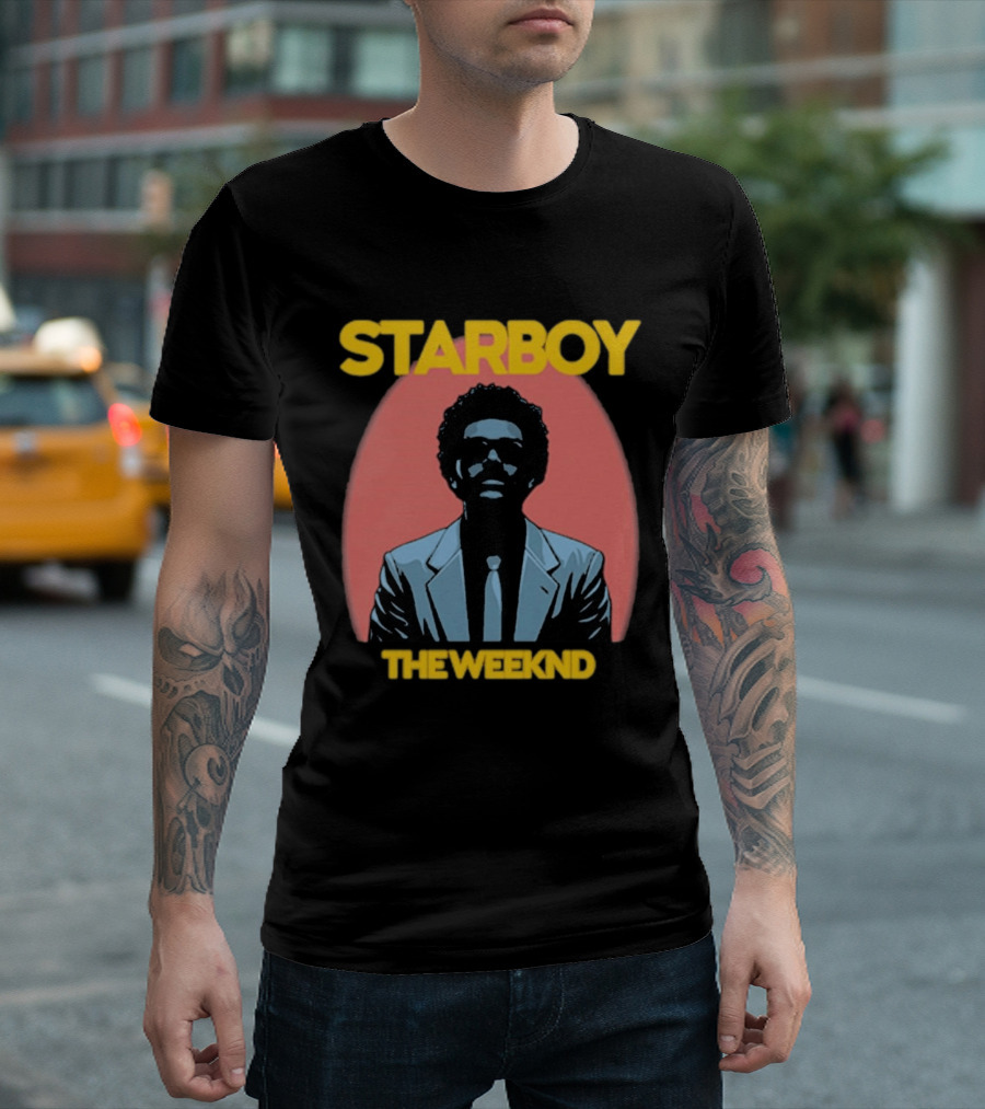 Starboy The Weeknd Music Icon Bold Yellow T-Shirt
