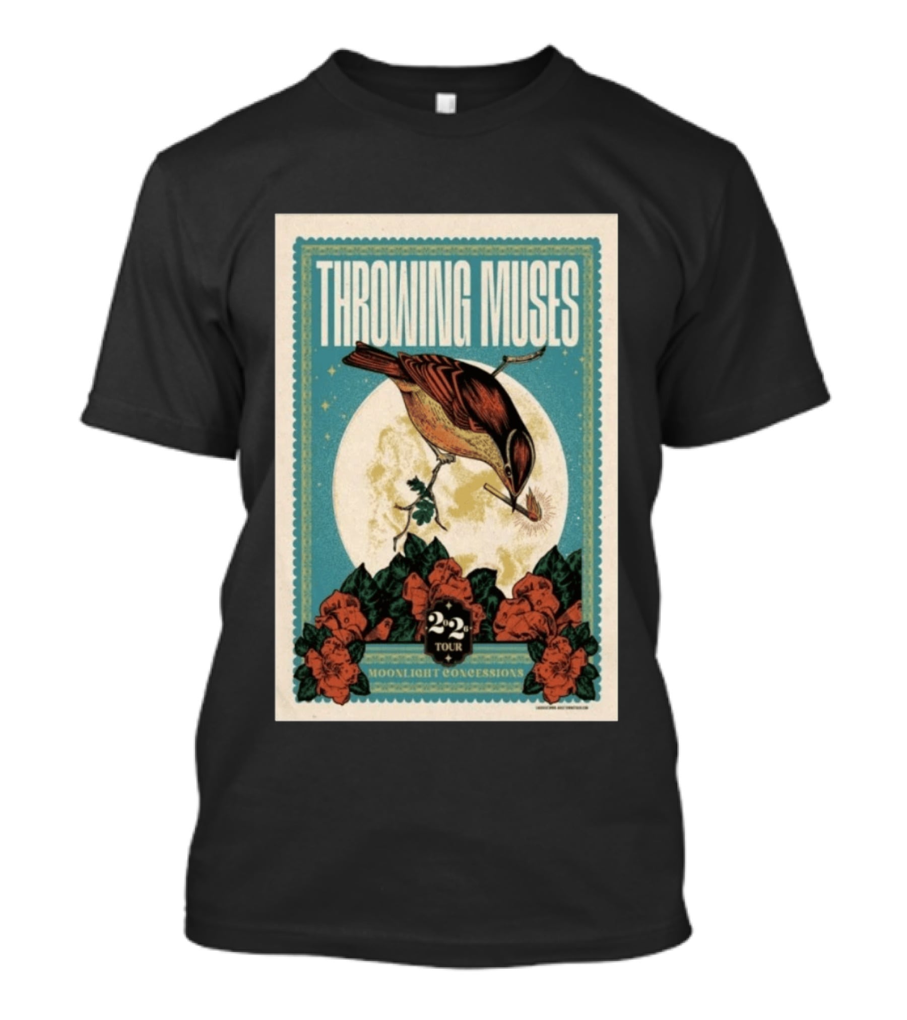 Throwing Muses Moonlight Concessions 2026 Tour Vintage Bird T-Shirt