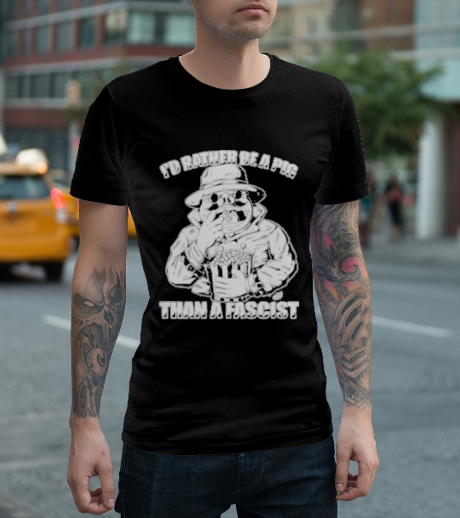I'd Rather Be A Pig Than A Fascist Olafh Ace Porco Rosso Miyazaki T-Shirt