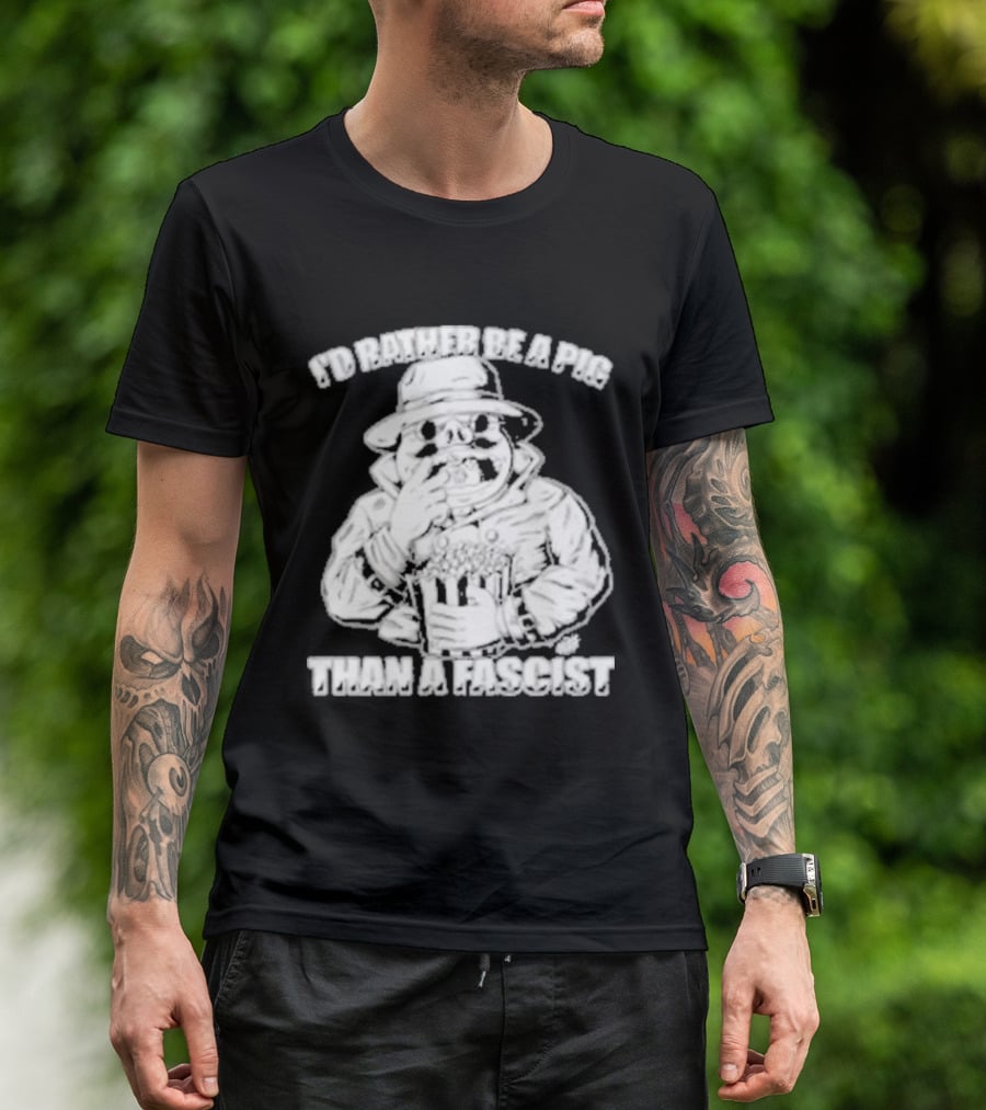 I'd Rather Be A Pig Than A Fascist Olafh Ace Porco Rosso Miyazaki T-Shirt