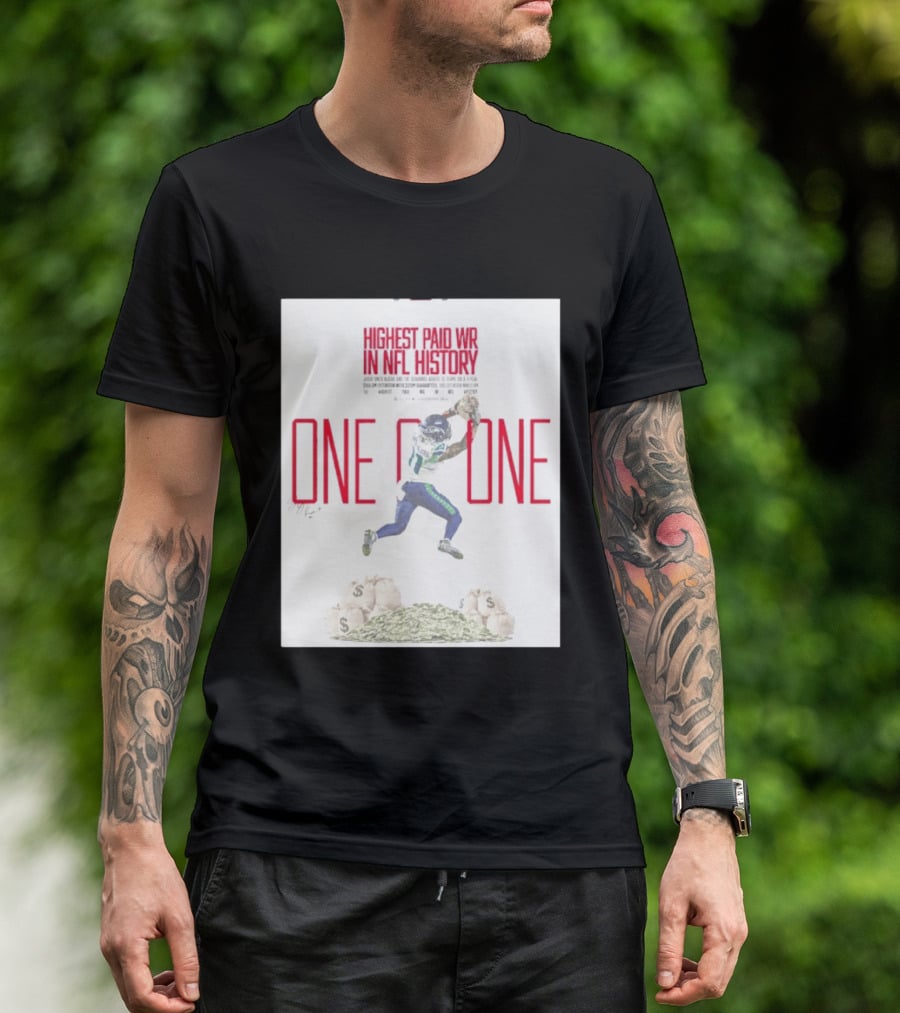 Jaxon Smith Njigba Seattle Seahawks One Of One Highest Paid WR In NFL History T-Shirt