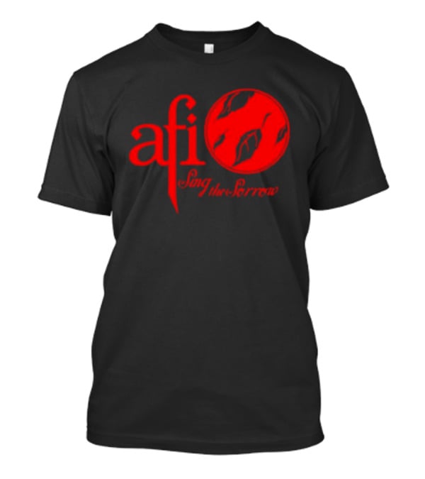 AFI Sing The Sorrow Red Logo And Globe T-Shirt