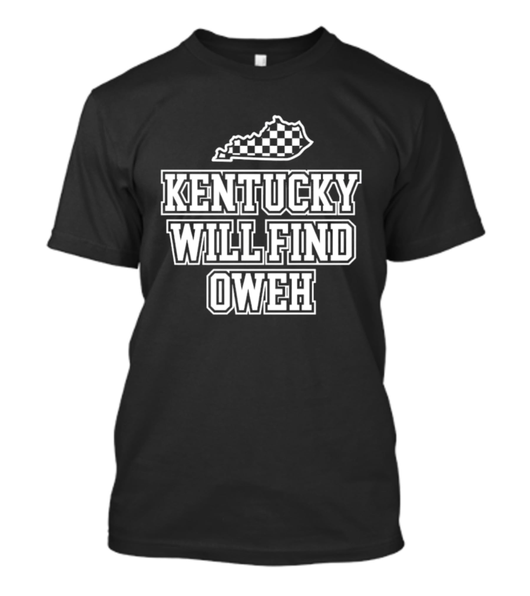 Kentucky Will Find Oweh Checkered State T-Shirt