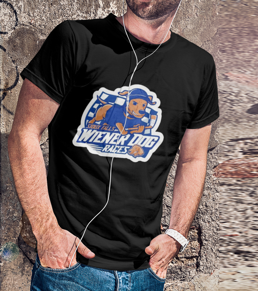 Sioux Falls Wiener Dog Hockey Races Fun Event T-Shirt
