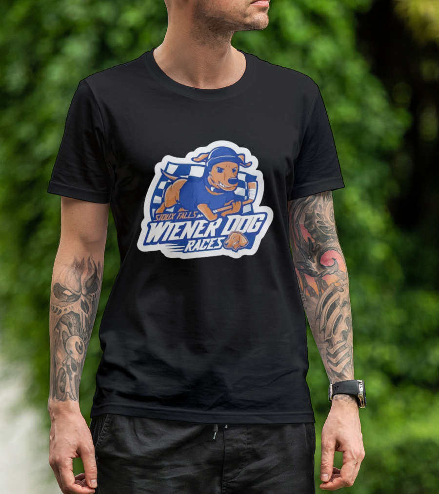 Sioux Falls Wiener Dog Hockey Races Fun Event T-Shirt
