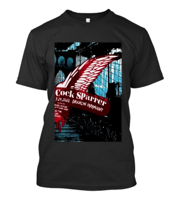 Cock Sparrer Brooklyn Paramount 03.29.2026 Winged Logo Bridge T-Shirt