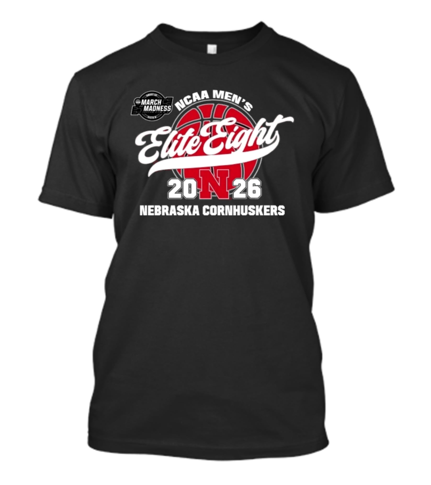 NCAA Men's Elite Eight March Madness Nebraska Cornhuskers 2026 Basketball Tournament T-Shirt