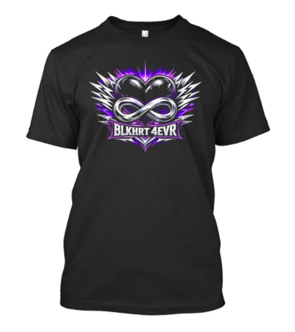 Nikki Blackheart Blkhrt 4ever Infinity Heart Purple Energy Burst T-Shirt