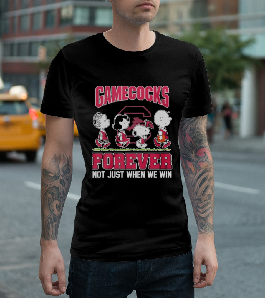 Gamecocks Peanuts Not Just When We Win Forever T-Shirt