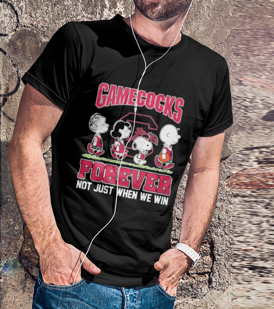 Gamecocks Peanuts Not Just When We Win Forever T-Shirt