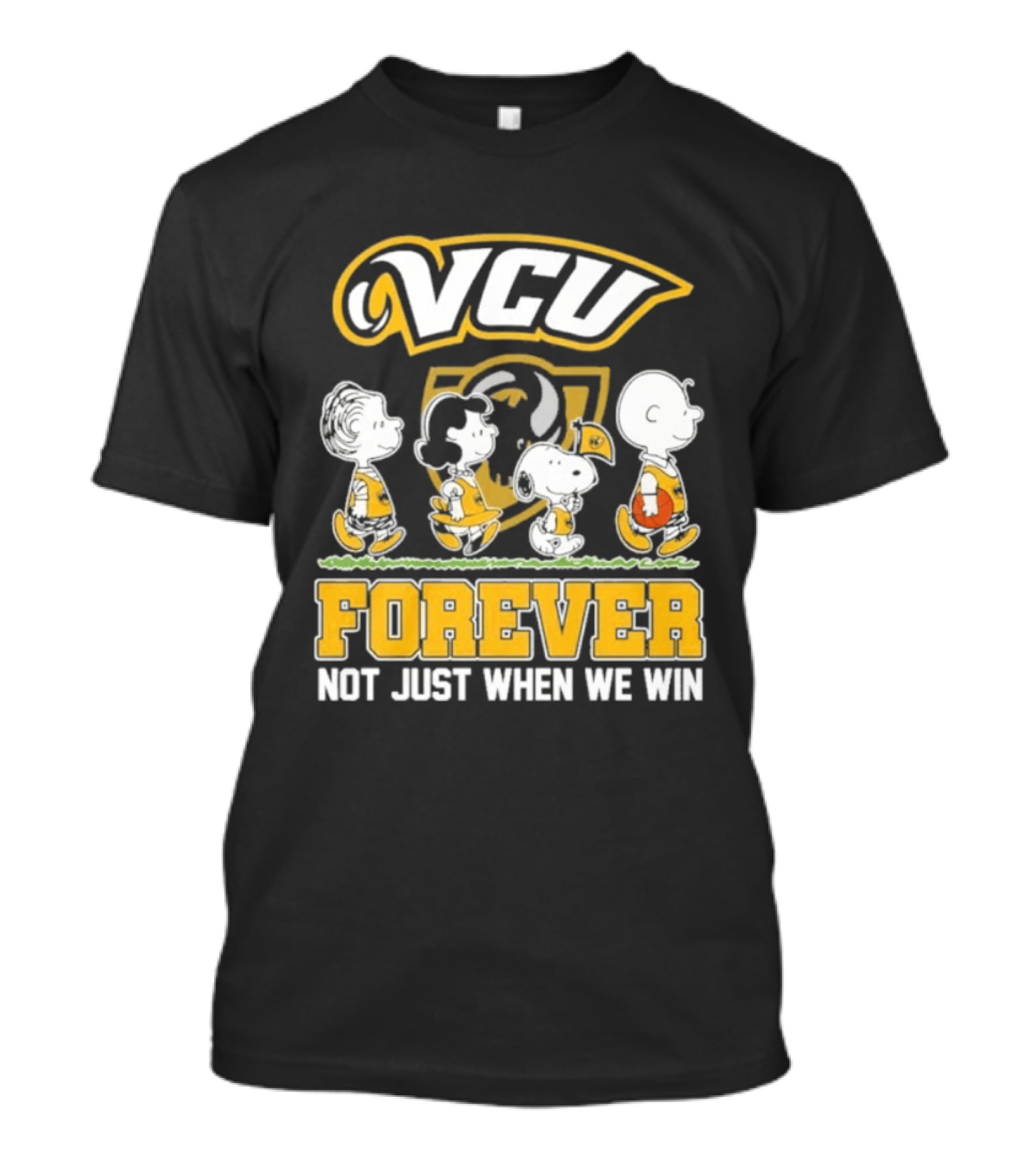 VCU Rams Peanuts Basketball Forever Not Just When We Win T-Shirt