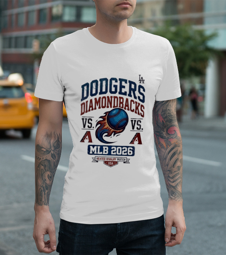Dodgers Diamondbacks Vs A MLB 2026 Rivalry Match T-Shirt