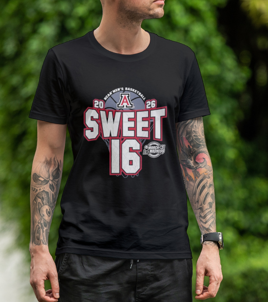 Arizona Wildcats 2026 Sweet 16 Men's Basketball Tournament March Madness T-Shirt