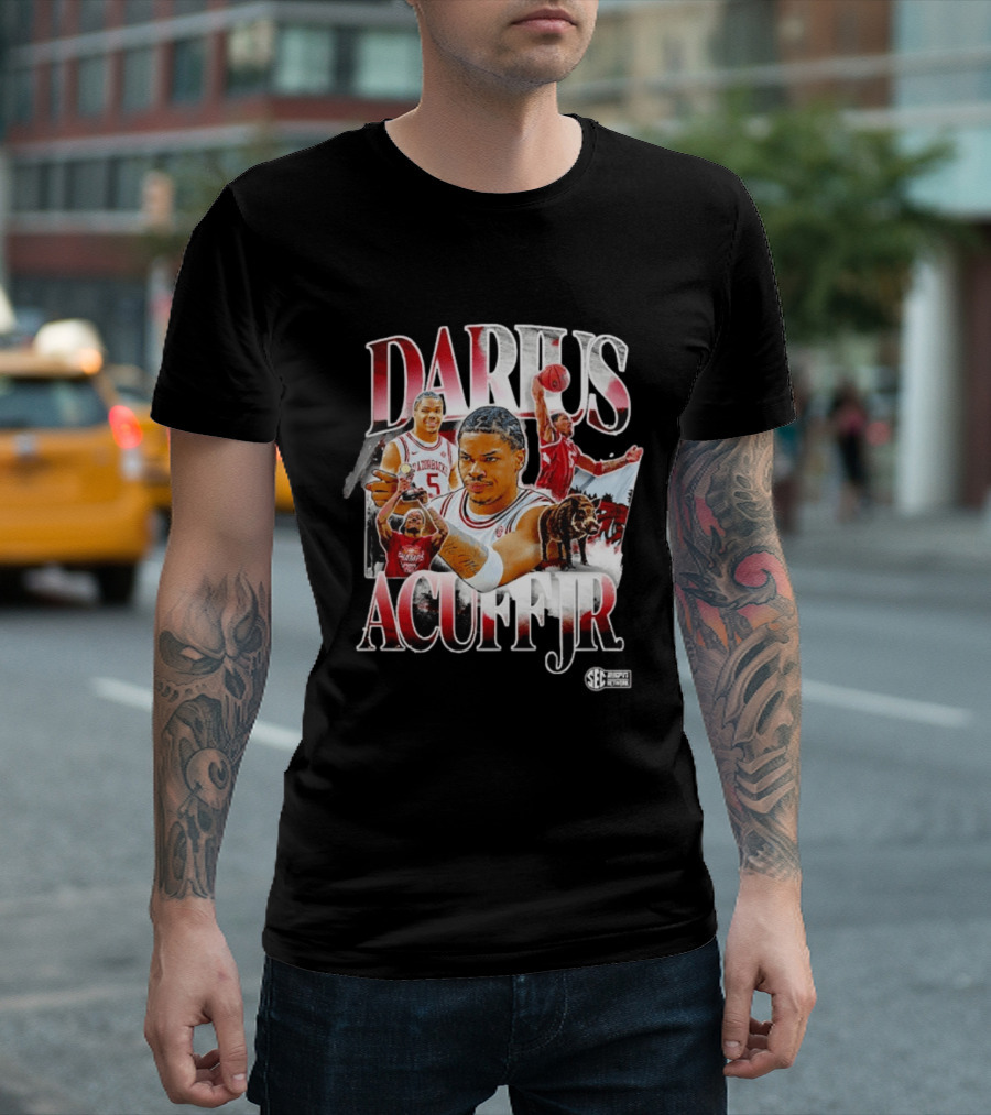 Darius Acuff Jr. Arkansas Razorbacks Basketball SEC Network T-Shirt