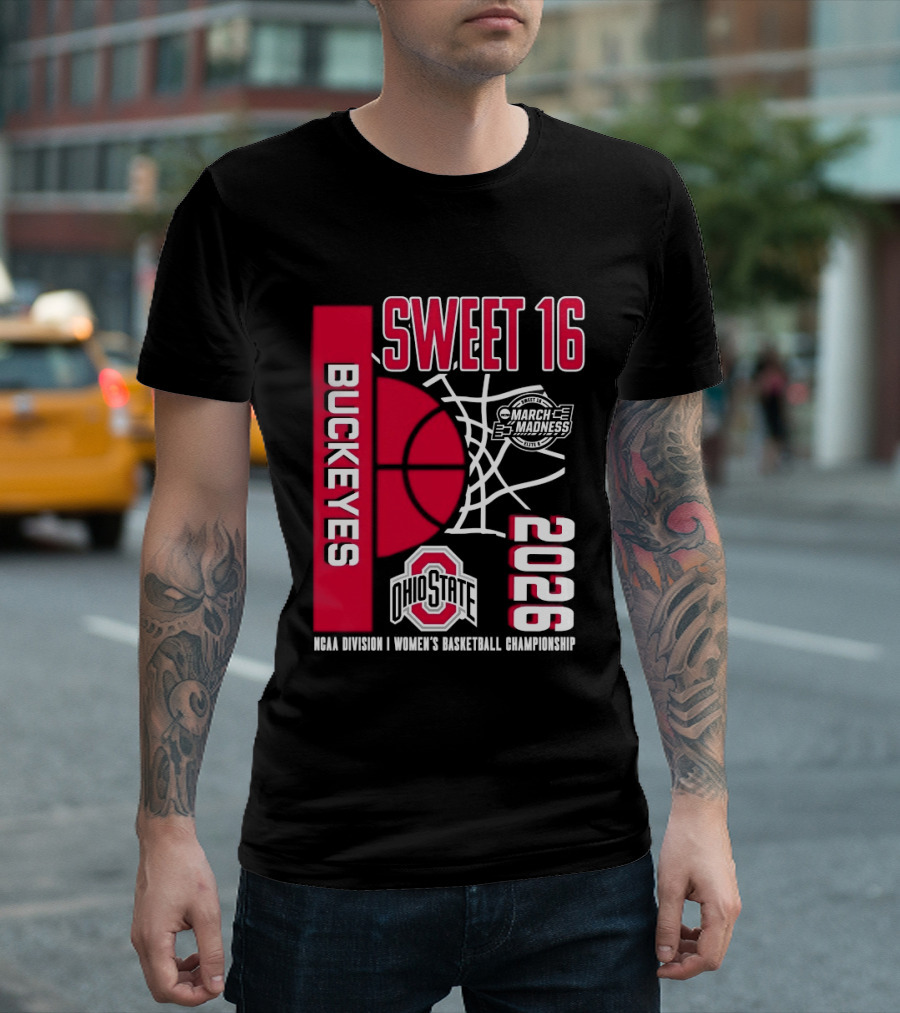 Ohio State Buckeyes 2026 Sweet 16 NCAA Division I Women's Basketball March Madness Championship T-Shirt