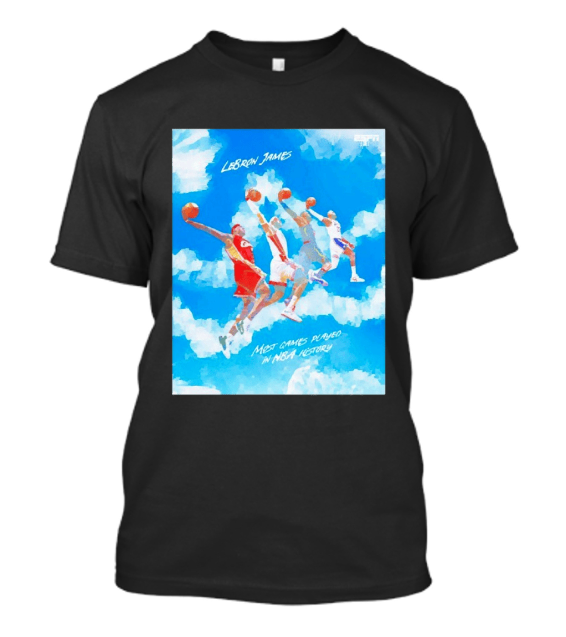 Lebron James Most Games Played In NBA History Forever King 1612 Games T-Shirt