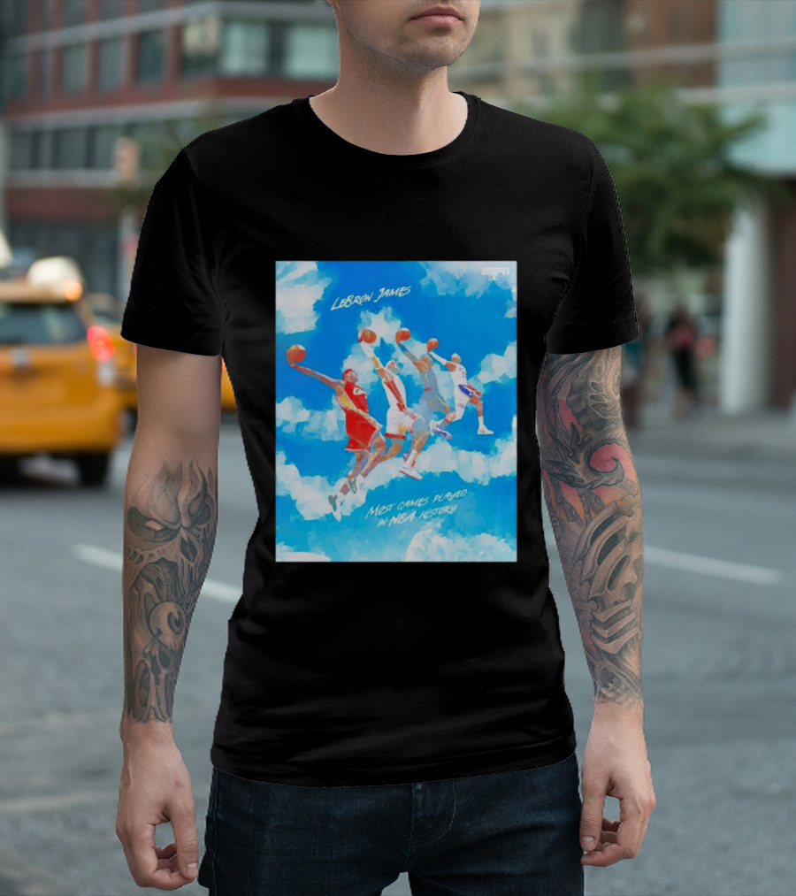 Lebron James Most Games Played In NBA History Forever King 1612 Games T-Shirt