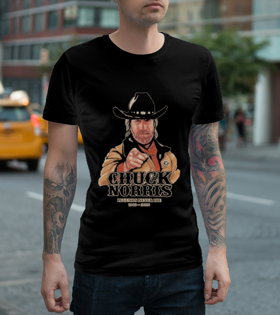 2026 Chuck Norris Legends Never Die 1940 2026 T-Shirt