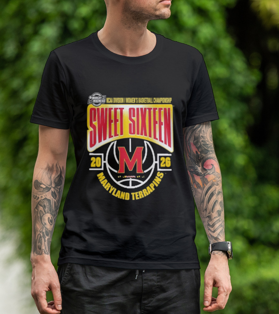 Maryland Terrapins Sweet Sixteen NCAA DI Women's Basketball March Madness 2026 T-Shirt