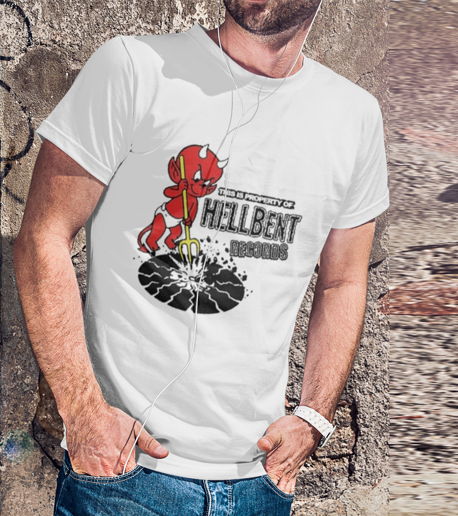 Hellbent Records Mischievous Devil Vinyl Smash T-Shirt