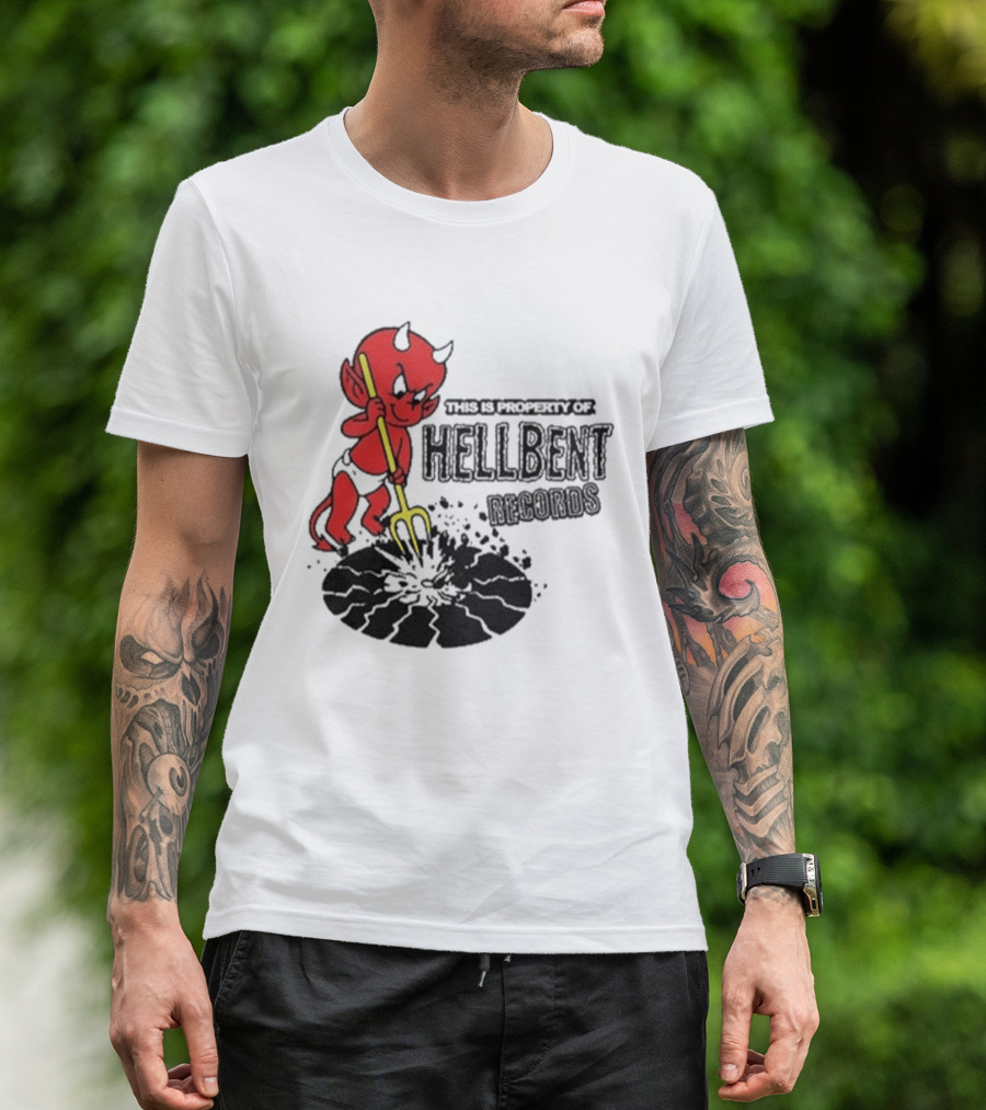 Hellbent Records Mischievous Devil Vinyl Smash T-Shirt