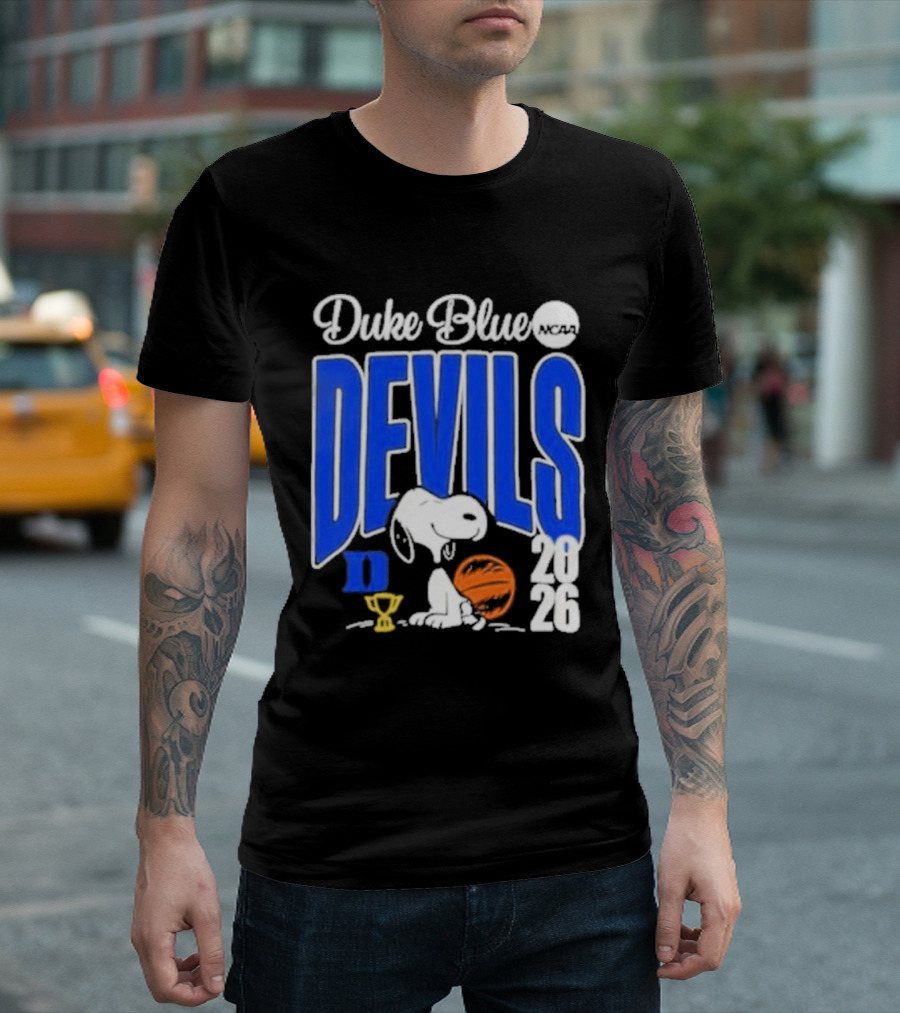 Duke Blue Devils Snoopy Basketball 2026 NCAA Champions T-Shirt