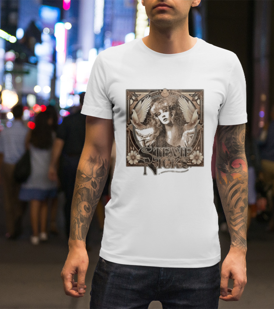 Stevie Nicks 2025 Tour Terracotta Doves Vintage Art Deco T-Shirt