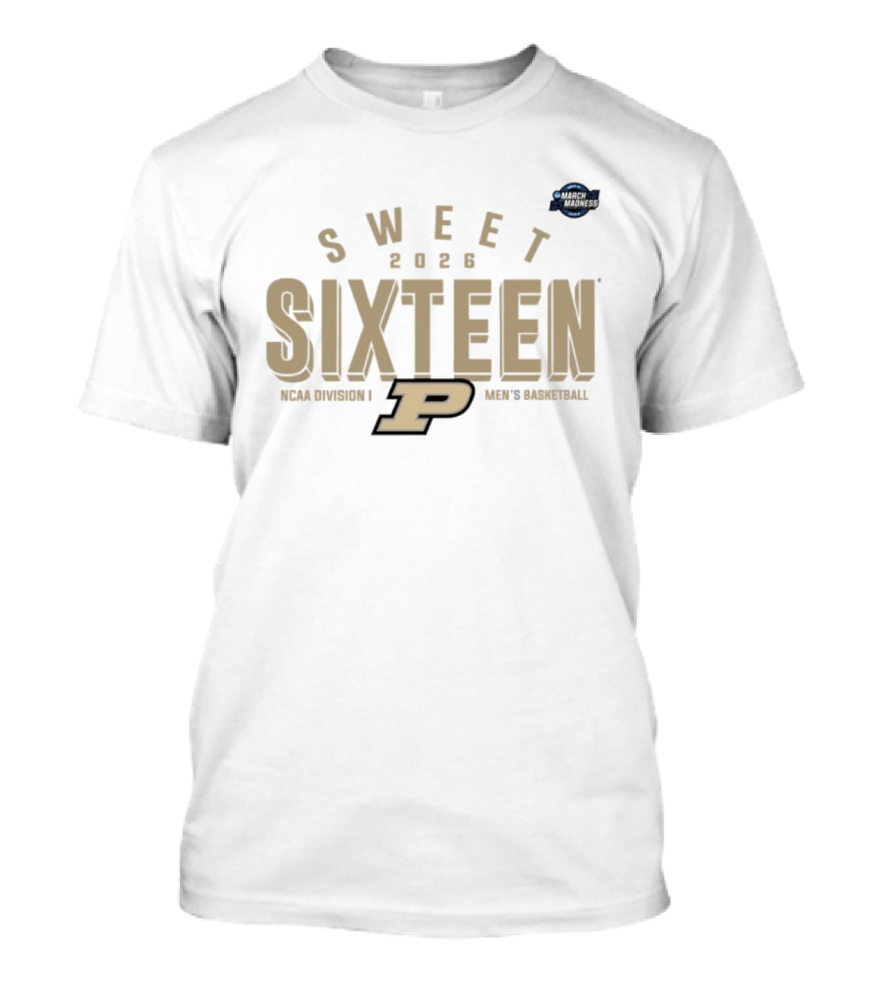 Sweet Sixteen 2026 Purdue NCAA Division I Men's Basketball T-Shirt