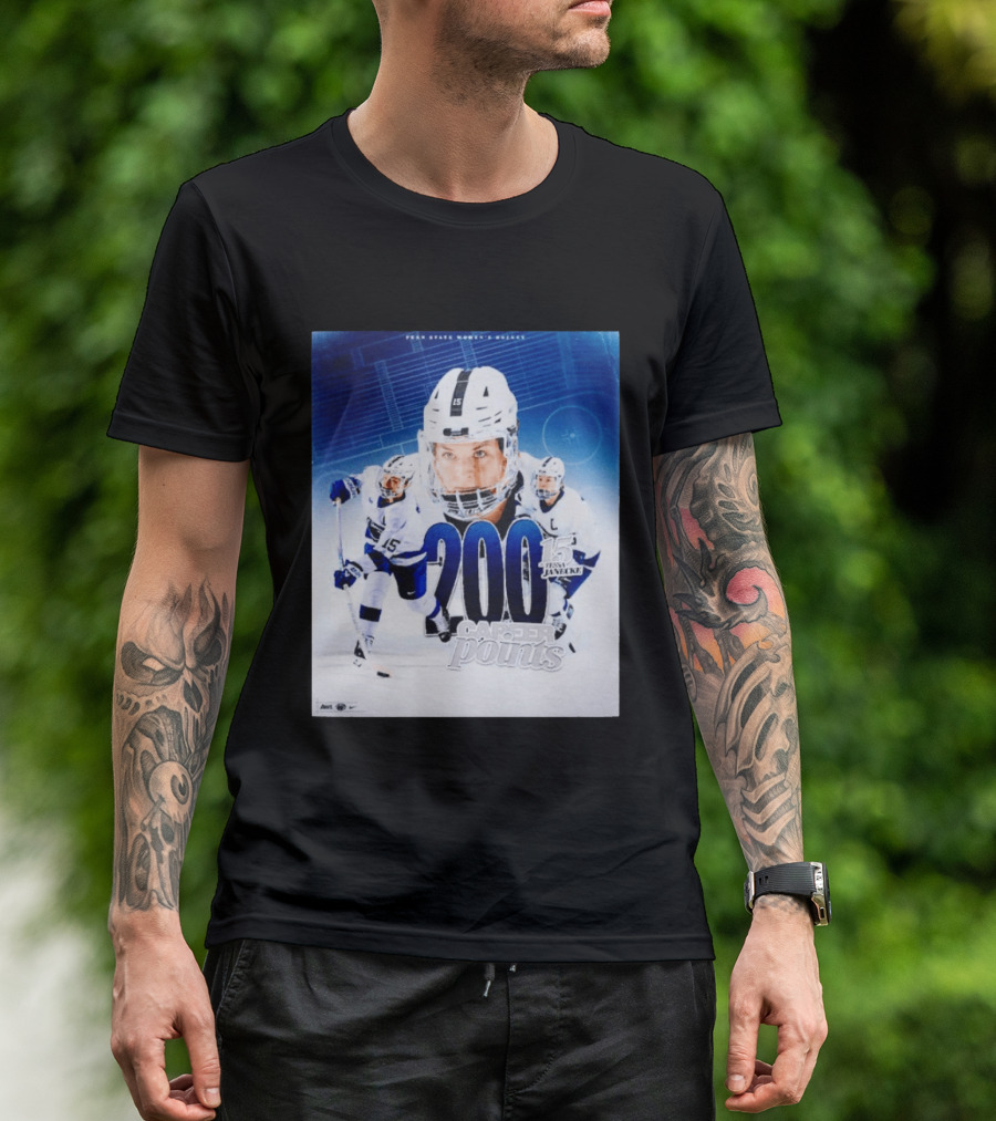 Penn State Women's Hockey Tessa Janecke 200 Career Points T-Shirt