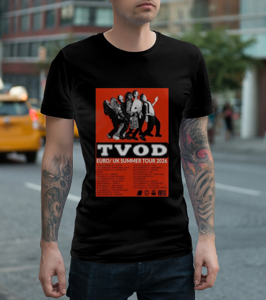 TVOD Euro UK Summer Tour 2026 Concert Dates And Cities T-Shirt