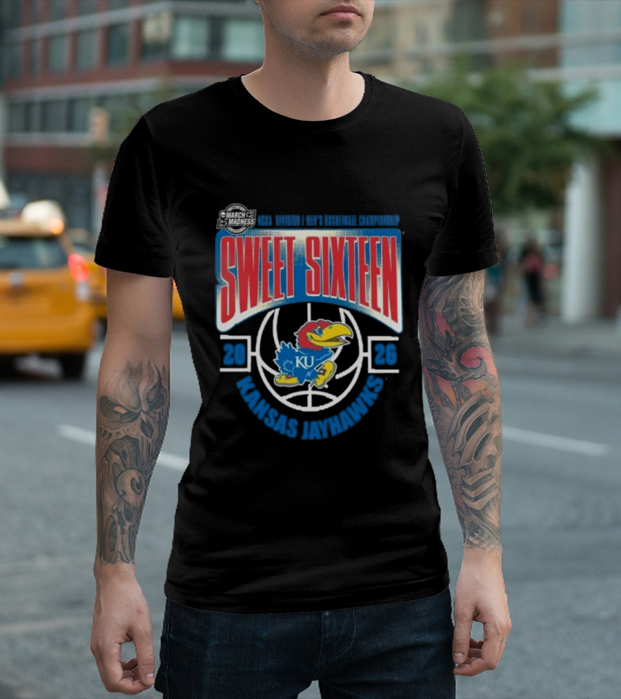 Kansas Jayhawks Sweet Sixteen NCAA DI Men's Basketball Tournament March Madness 2026 T-Shirt