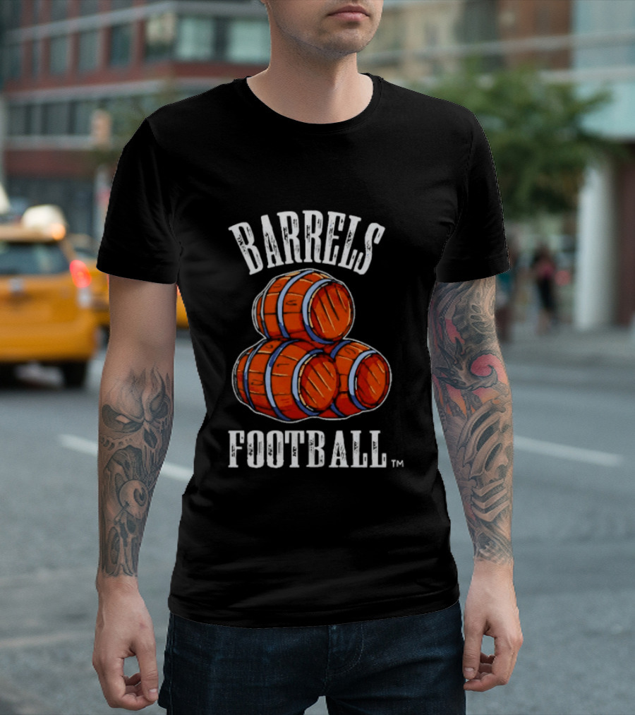 Barrels Football Three Blue Barrels Kentucky T-Shirt