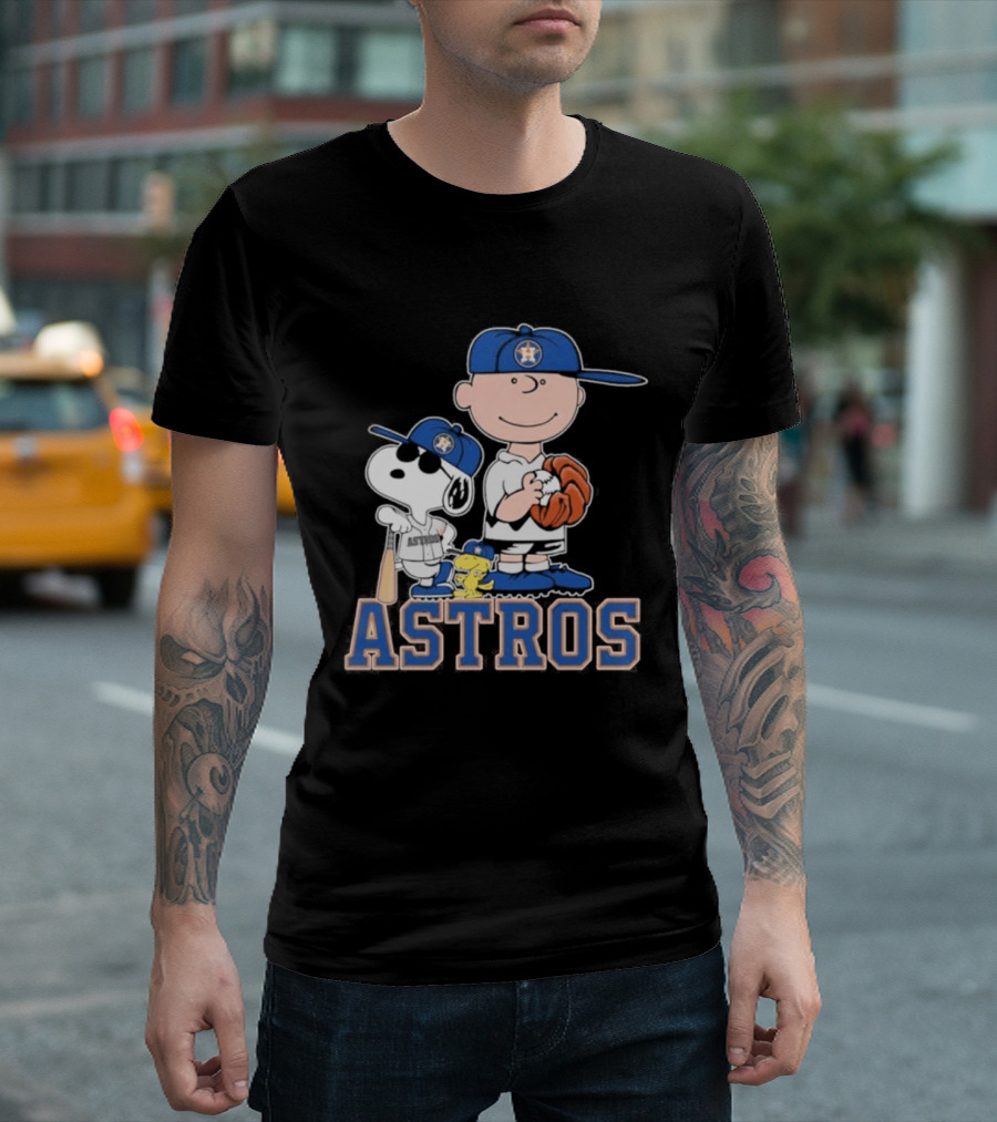 Snoopy Brown Astros Baseball 2026 T-Shirt