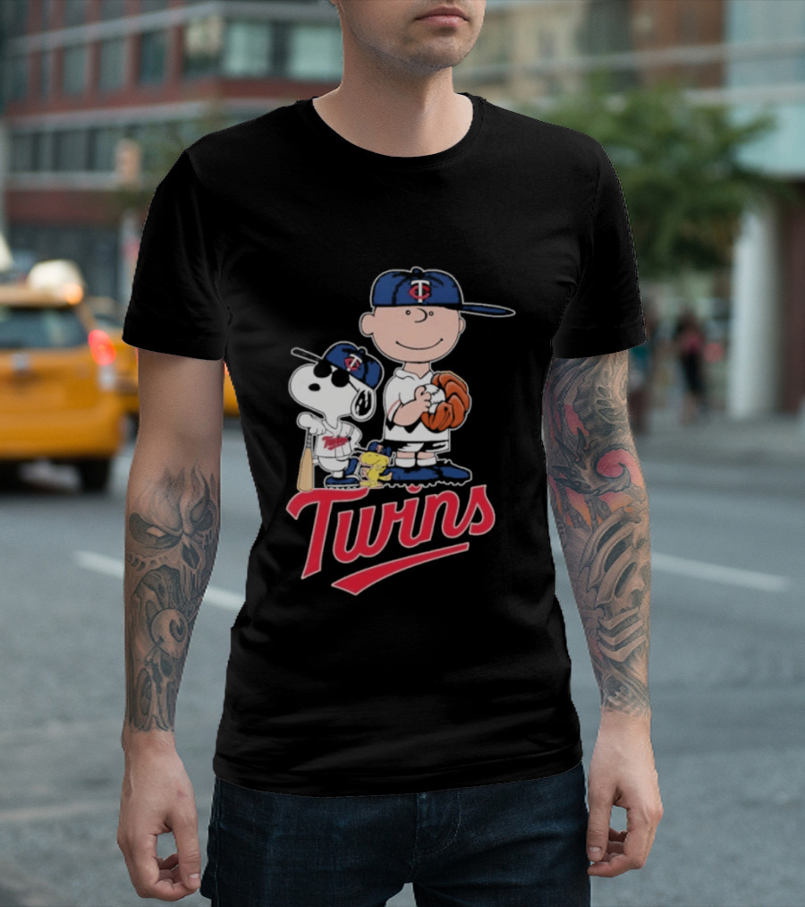 Snoopy 2026 Peanuts Charlie Brown Twins Baseball T-Shirt