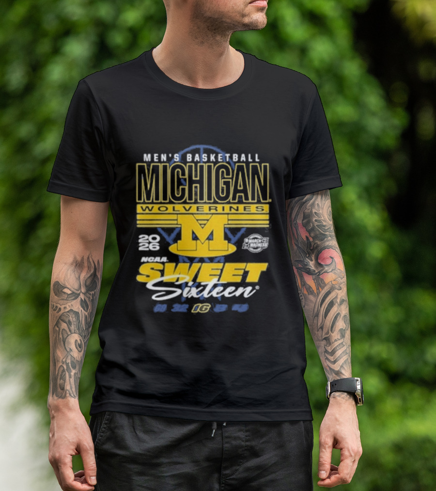 Men's Basketball Michigan Wolverines 2023 NCAA Sweet Sixteen M T-Shirt