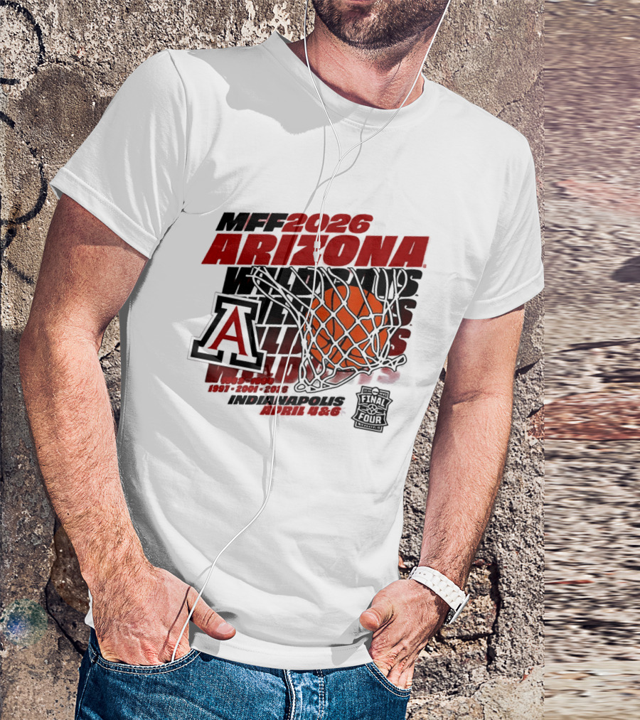MFF 2026 Arizona Wildcats Men's Basketball Final Four Indianapolis Bound T-Shirt