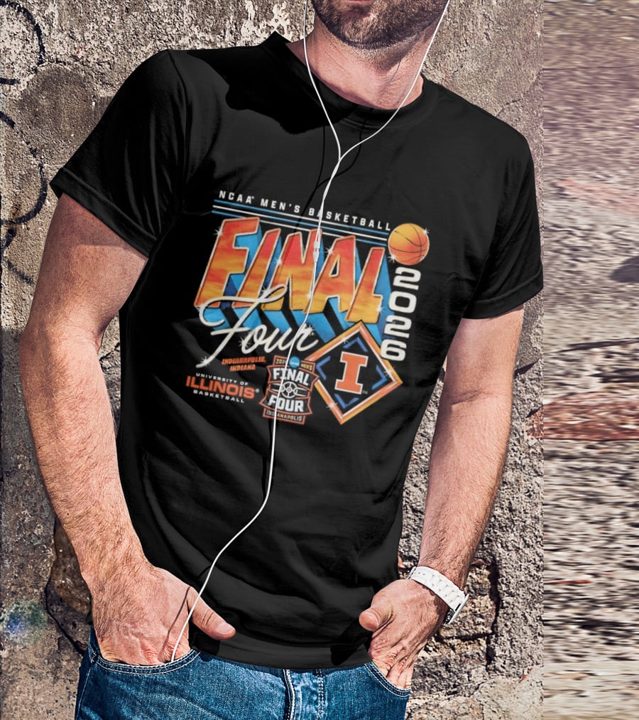 Illinois Fighting Illini NCAA Men's Basketball Final Four 2026 Indianapolis T-Shirt
