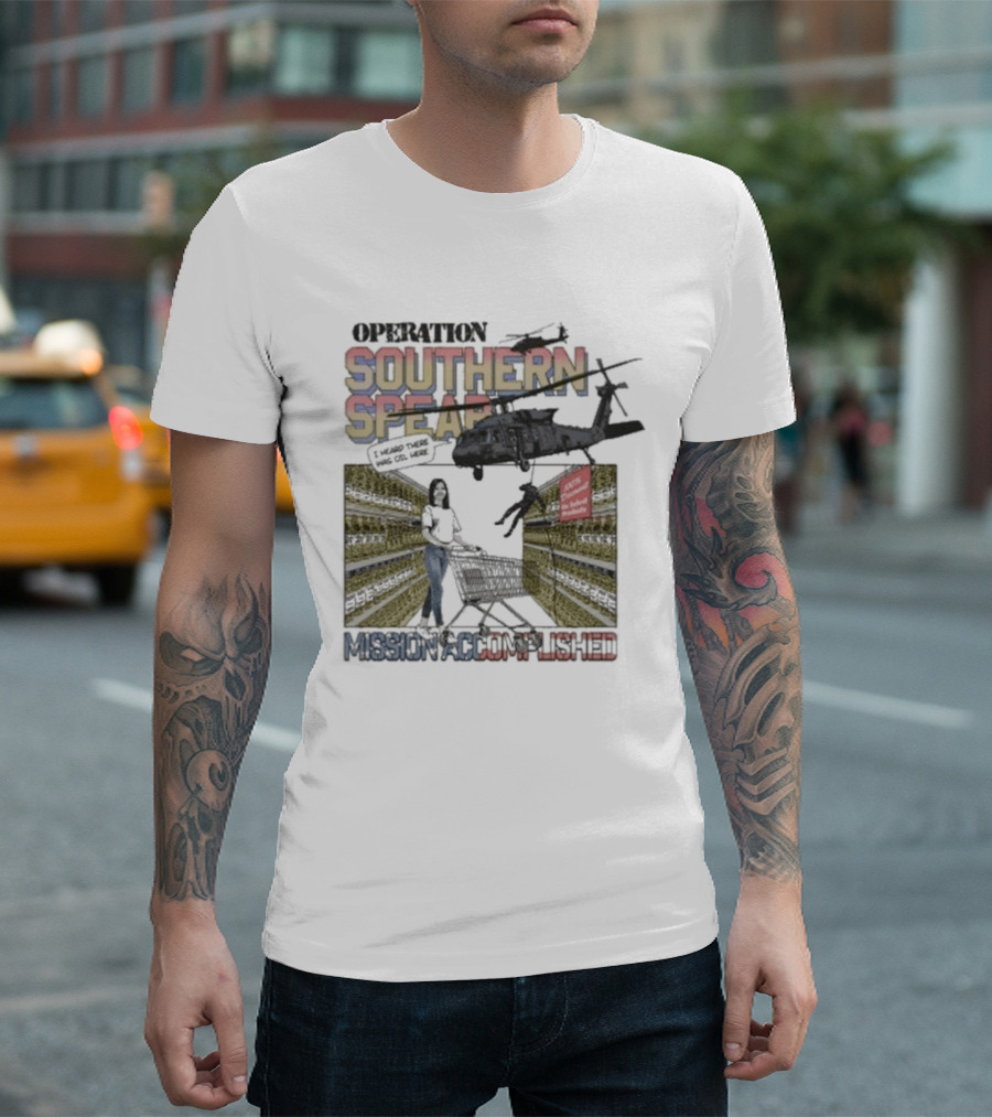 Operation Southern Spear Mission Accomplished Helicopter Tactical Scene T-Shirt