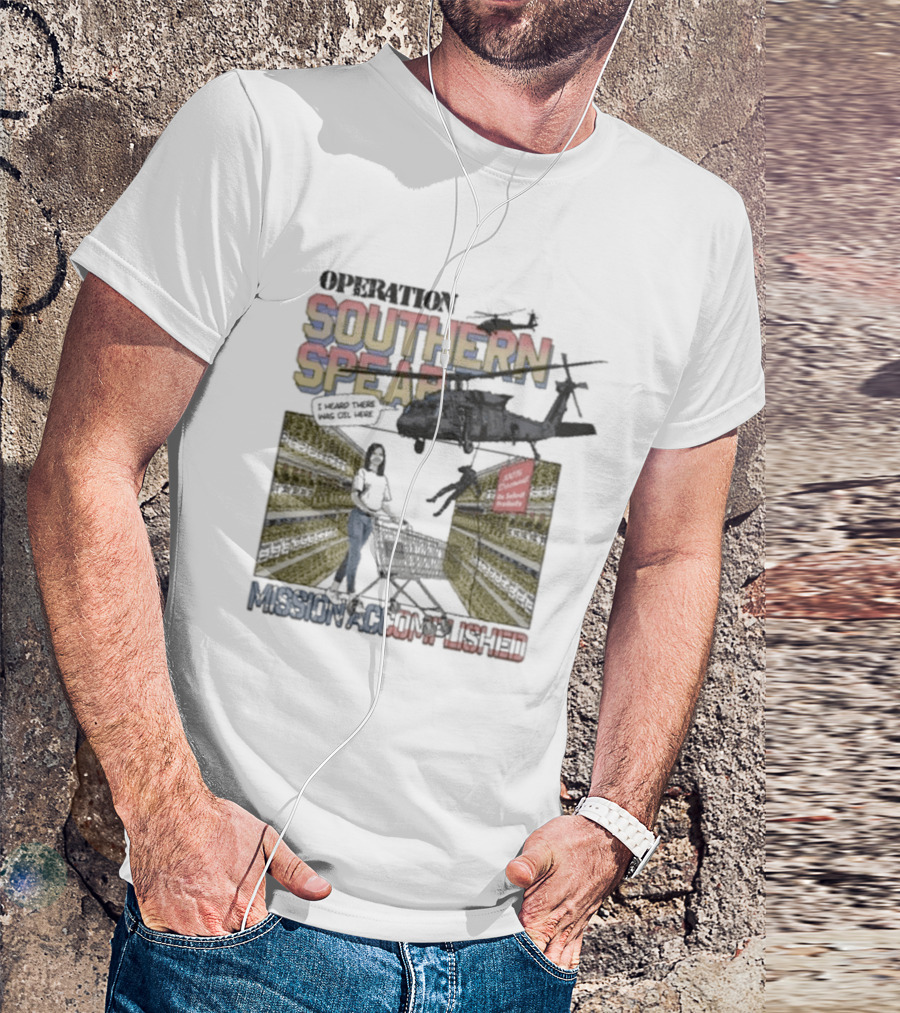 Operation Southern Spear Mission Accomplished Helicopter Tactical Scene T-Shirt
