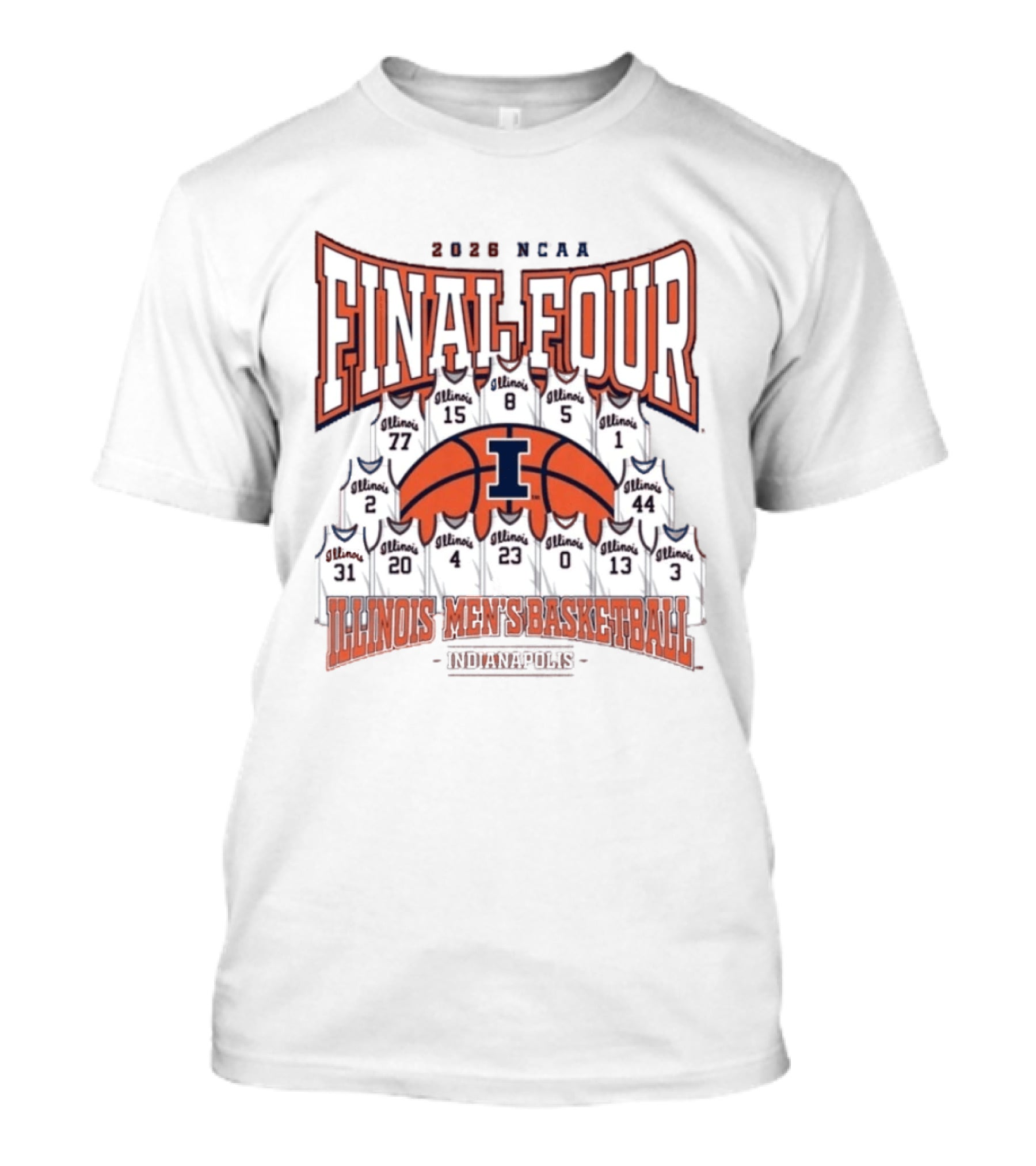 2026 NCAA Final Four Illinois Men's Basketball Indianapolis T-Shirt
