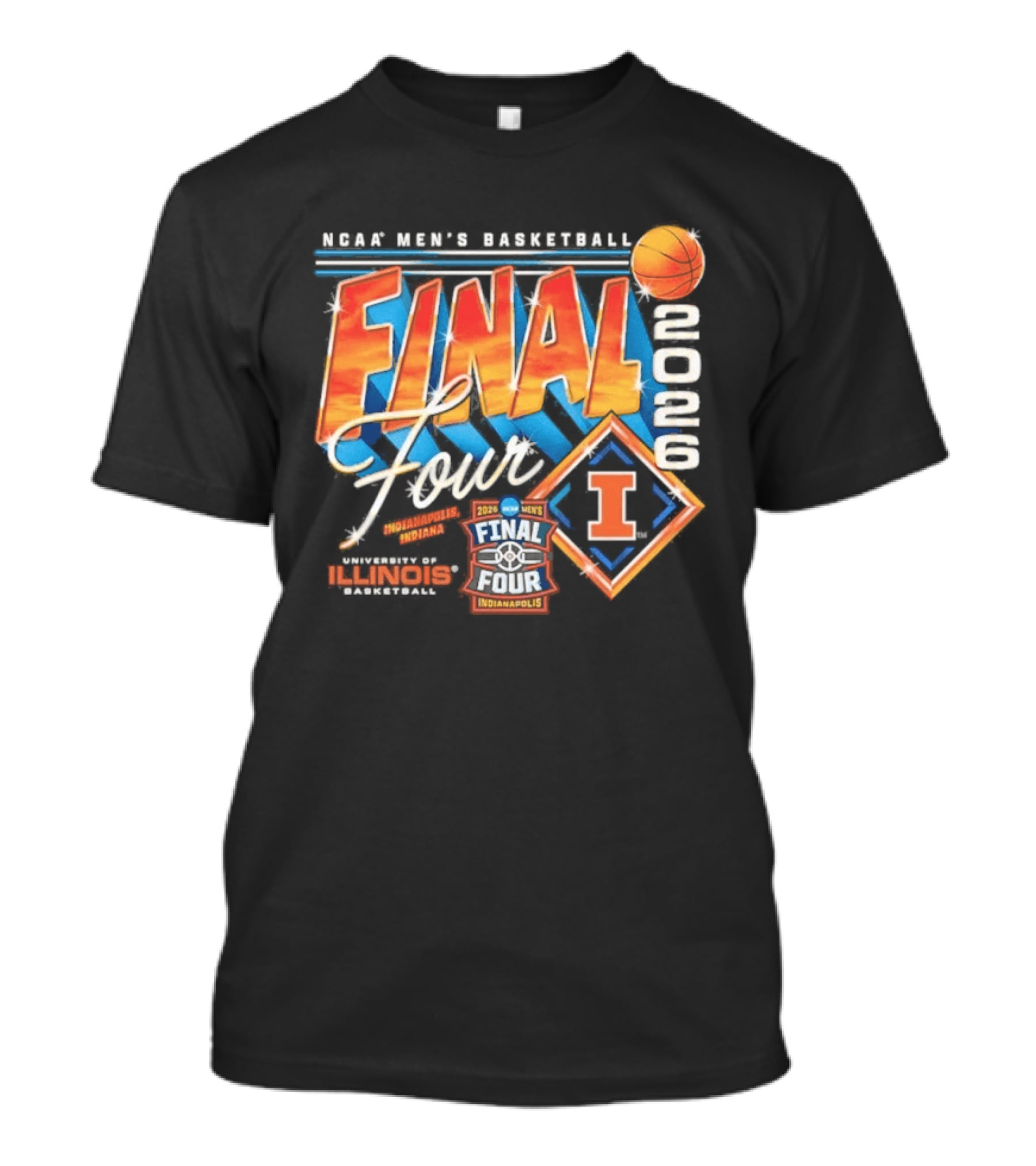 Illinois Men's Basketball 2026 Final Four NCAA Tournament Champion University Of Illinois Limited Edition T-Shirt