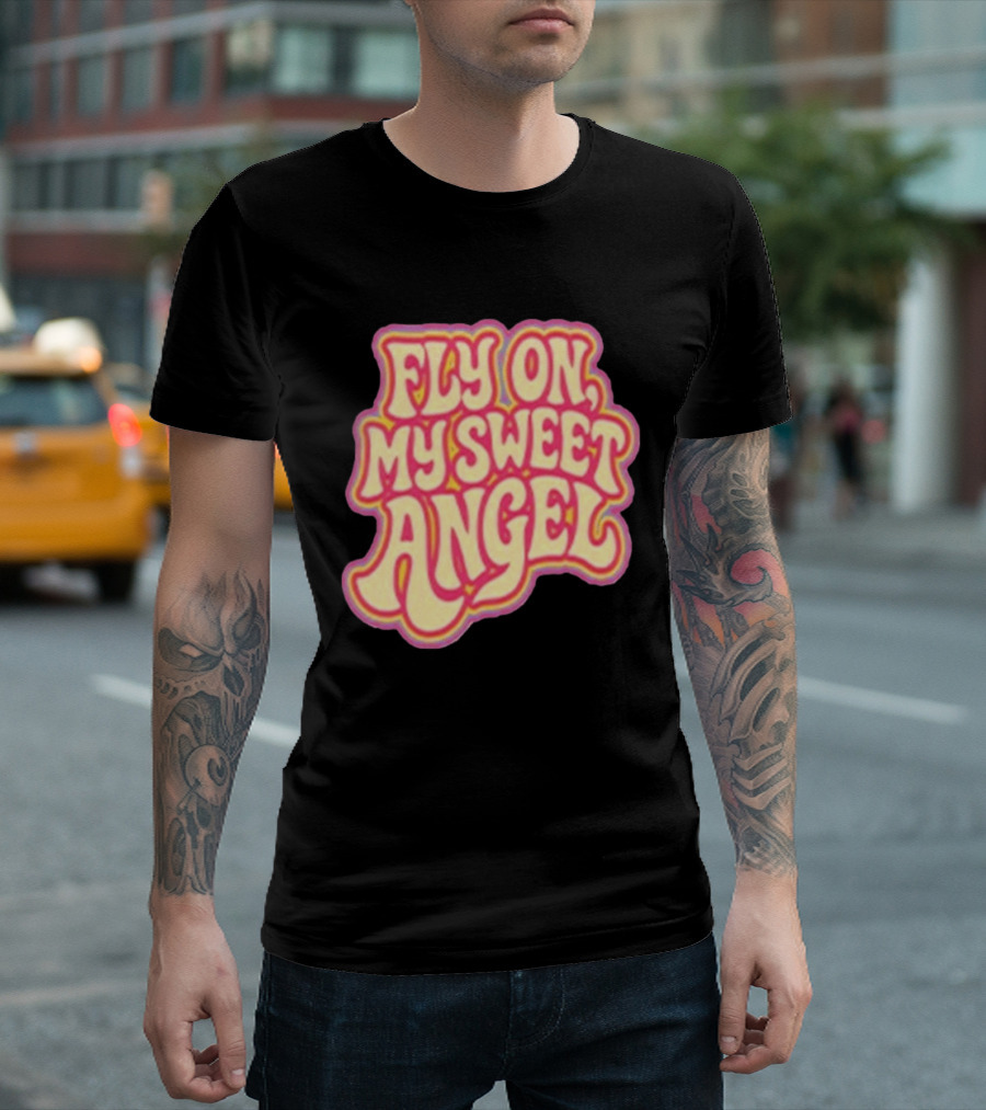 Jimi Hendrix Signed Fly On My Sweet Angel Psychedelic T-Shirt