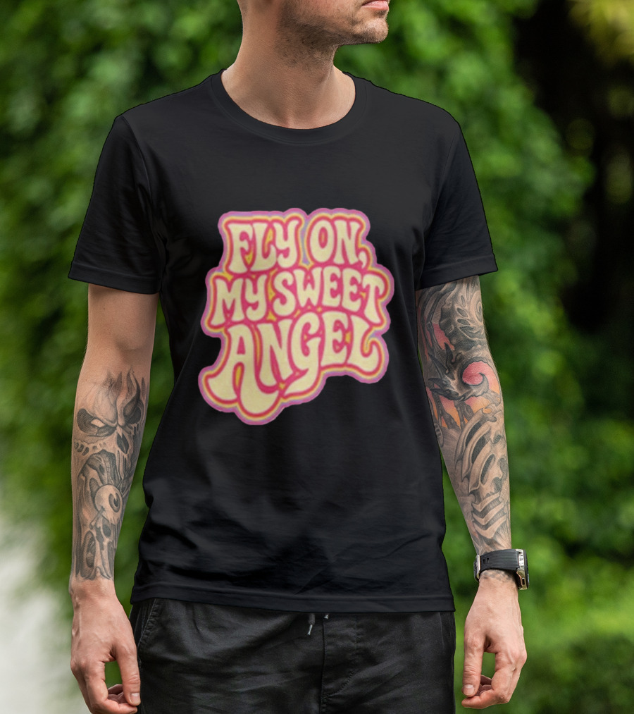 Jimi Hendrix Signed Fly On My Sweet Angel Psychedelic T-Shirt