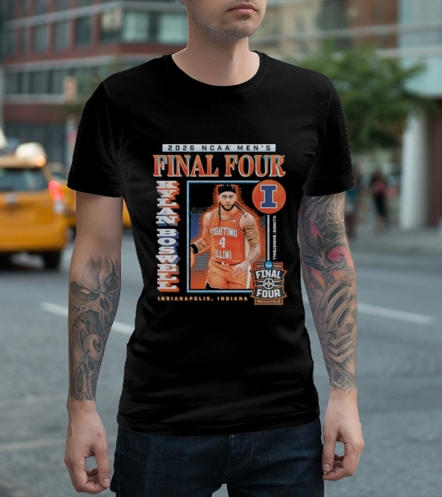 Kylan Boswell 2026 Final Four Fighting Illini NCAA March Madness T-Shirt