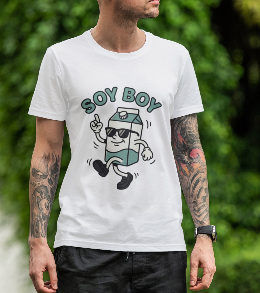 Soy Boy Milk Funny Cartoon T-Shirt