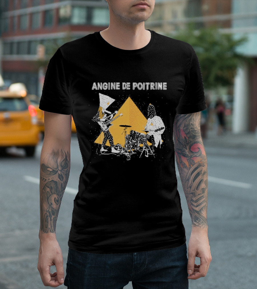 Angine De Poitrine Band Musical Performance With Triangle And Drums T-Shirt