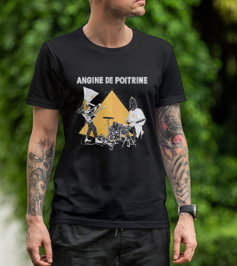 Angine De Poitrine Band Musical Performance With Triangle And Drums T-Shirt