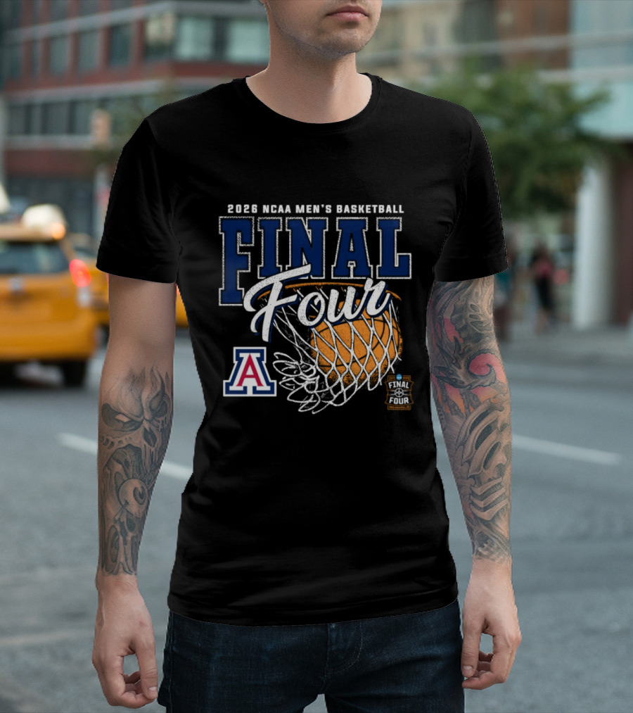 2026 NCAA Men's Basketball Final Four Arizona Wildcats Official Team Gear T-Shirt